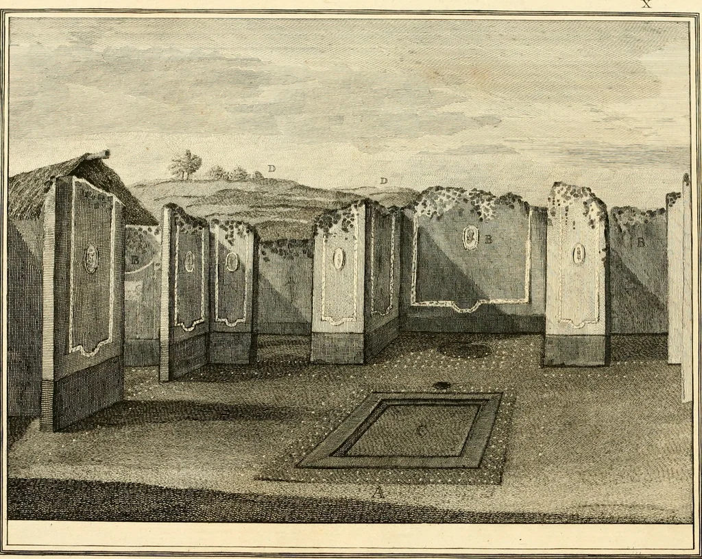 An illustration from Account of the discoveries at Pompeii : communicated to the Society of Antiquaries of London, 1777, leaf 43