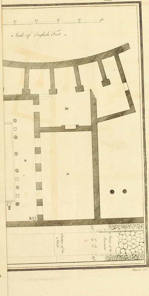 An illustration from Account of the discoveries at Pompeii : communicated to the Society of Antiquaries of London, 1777, leaf 52