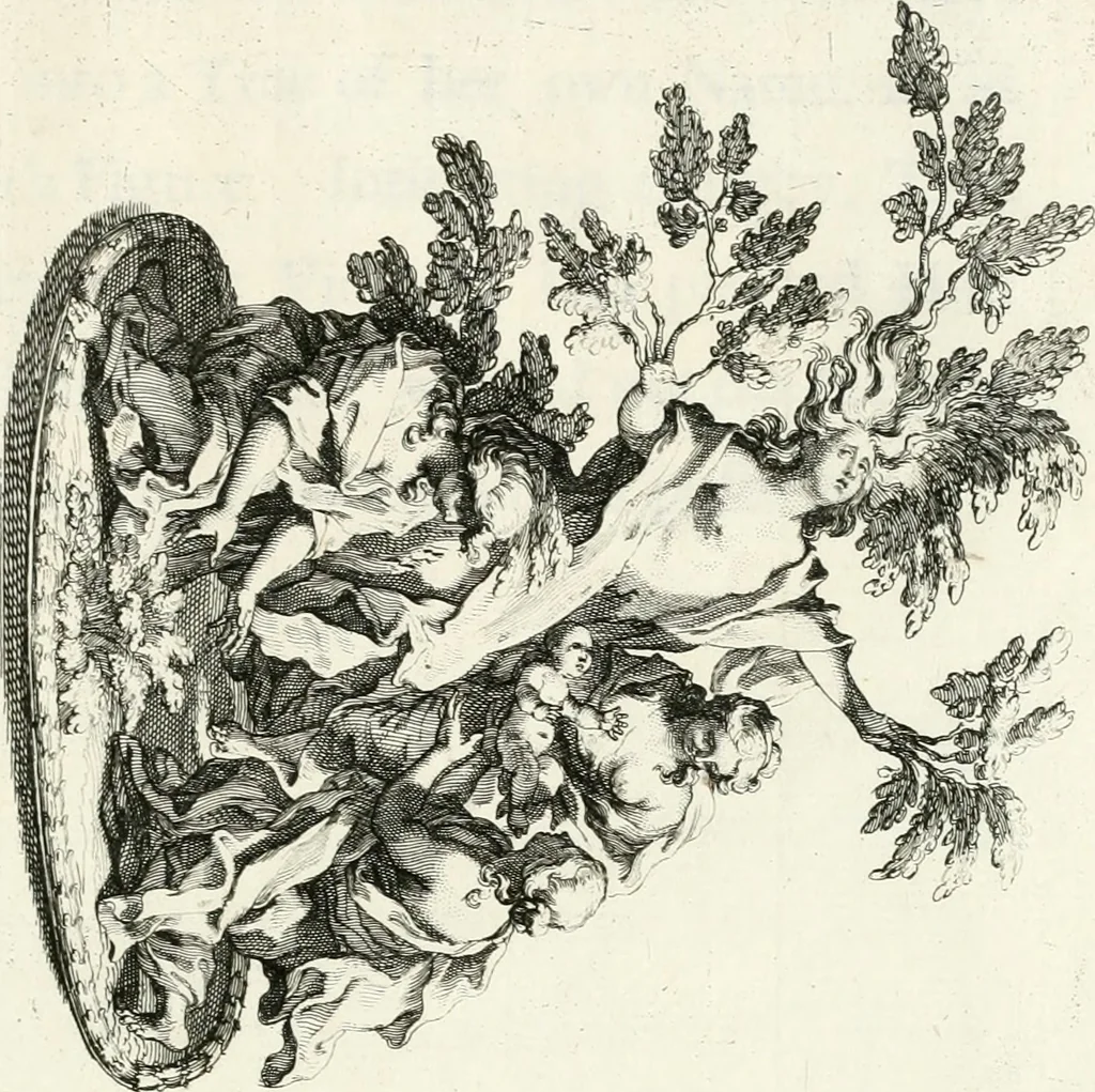An illustration from An account of His Excellence Roger Earl of Castlemaine's embassy : from His Sacred Majesty James the IId., King of England, Scotland, France, and Ireland, &c., to His Holiness Innocent XI., 1688, leaf 100