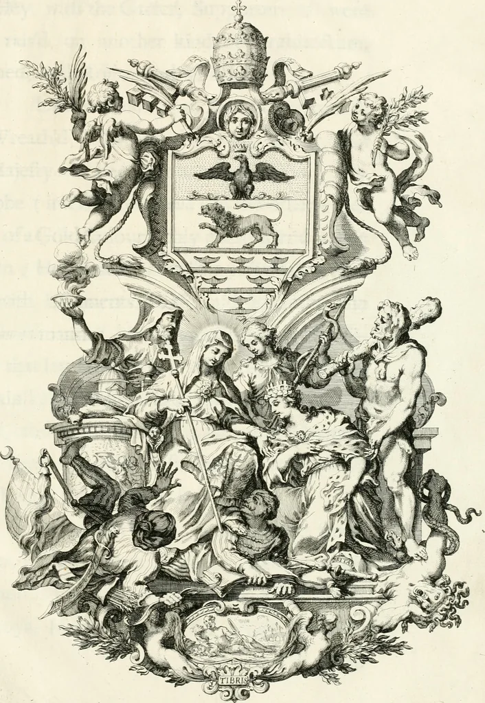 An illustration from An account of His Excellence Roger Earl of Castlemaine's embassy : from His Sacred Majesty James the IId., King of England, Scotland, France, and Ireland, &c., to His Holiness Innocent XI., 1688, leaf 38
