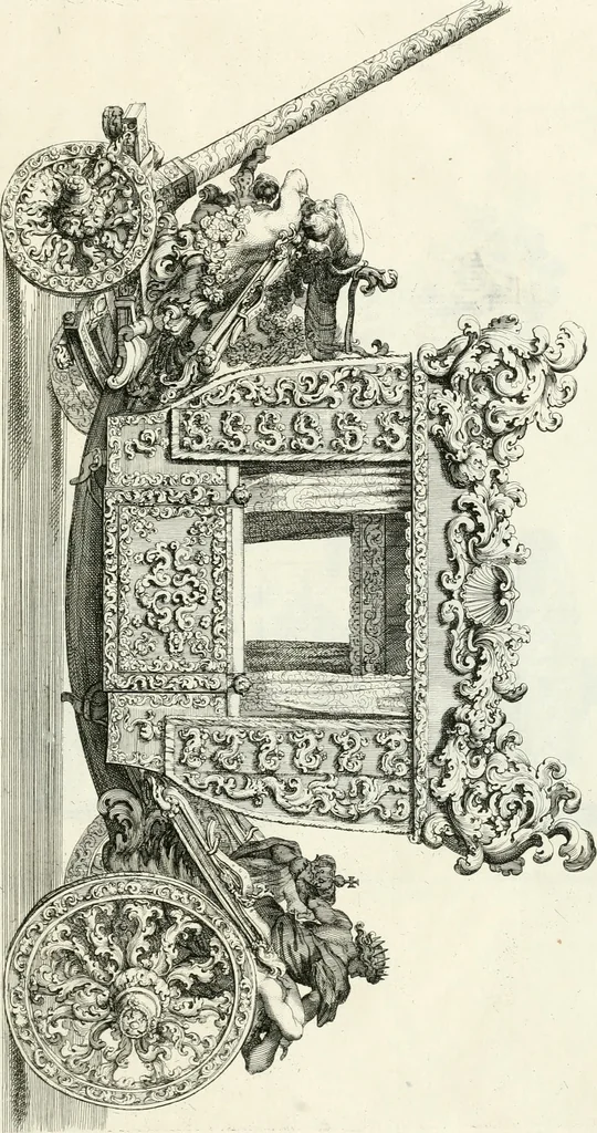 An illustration from An account of His Excellence Roger Earl of Castlemaine's embassy : from His Sacred Majesty James the IId., King of England, Scotland, France, and Ireland, &c., to His Holiness Innocent XI., 1688, leaf 54