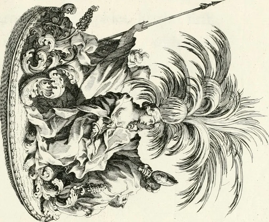 An illustration from An account of His Excellence Roger Earl of Castlemaine's embassy : from His Sacred Majesty James the IId., King of England, Scotland, France, and Ireland, &c., to His Holiness Innocent XI., 1688, leaf 94