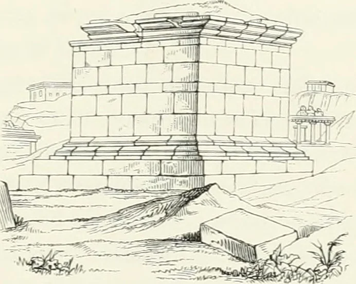 An illustration from Account of the Ionic trophy monument excavated at Xanthus, 1848, leaf 10