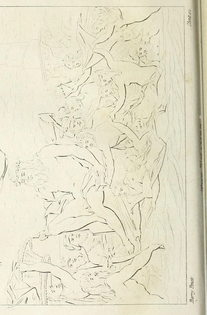 An illustration from An account of a series of pictures, in the great room of the Society of Arts, Manufactures, and Commerce, at the Adelphi, 1783, leaf 70