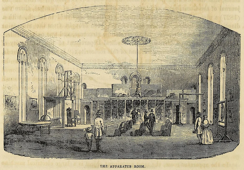 An illustration from An account of the Smithsonian Institution, its founder, building, operations, etc. : prepared from the reports of Prof. Henry to the regents, and other authentic sources, 1859, leaf 32
