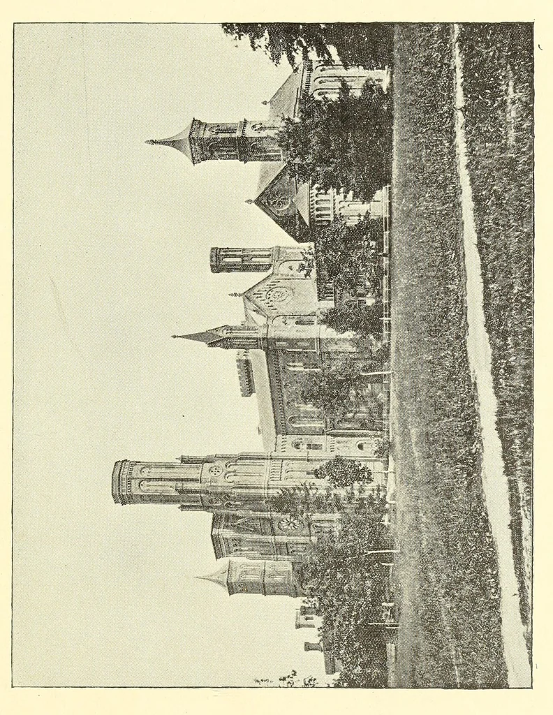 An illustration from An account of the Smithsonian Institution : its origin, history, objects and achievements, 1895, leaf 13