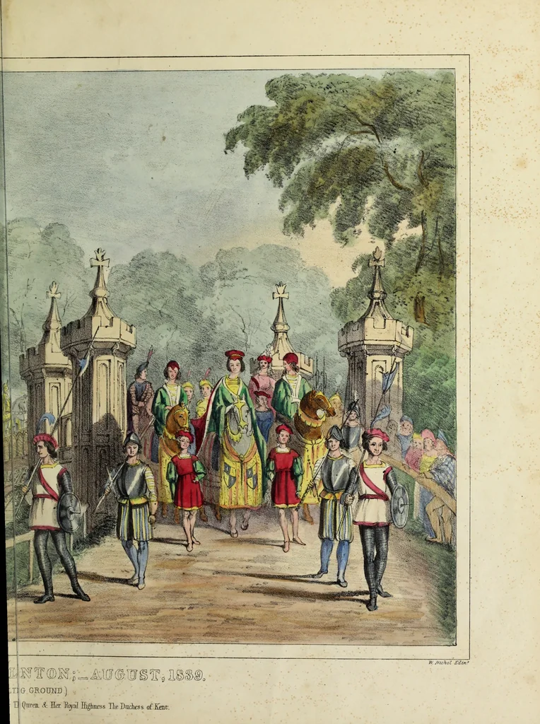 An illustration from An account of the tournament at Eglinton, 1839, leaf 26