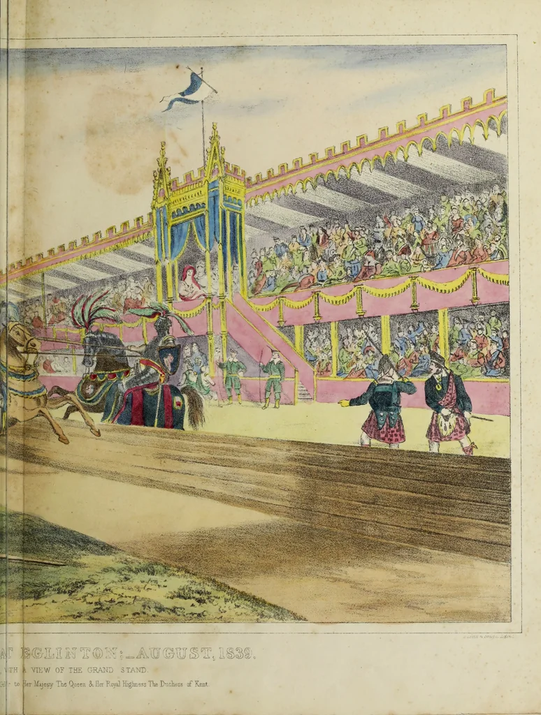 An illustration from An account of the tournament at Eglinton, 1839, leaf 42
