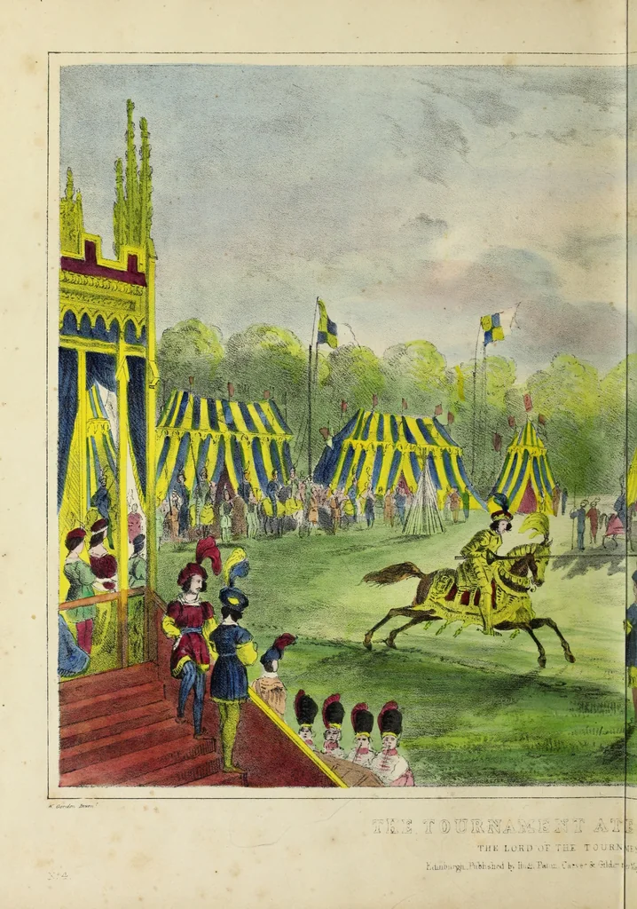 An illustration from An account of the tournament at Eglinton, 1839, leaf 49