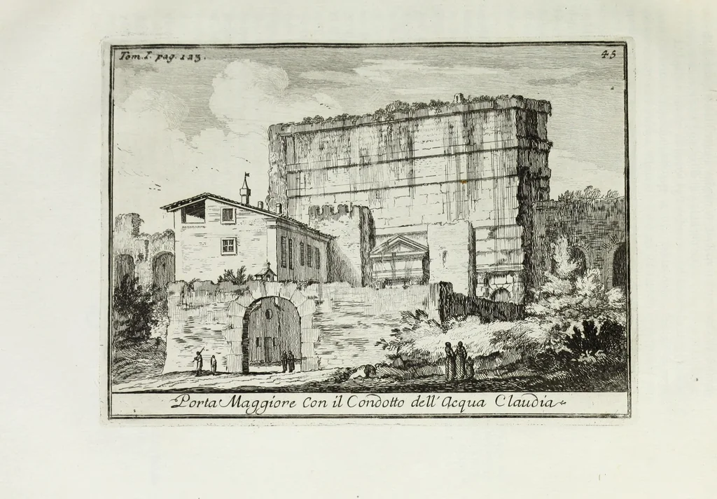 An illustration from Accurata e succinta descrizione topografica delle antichità di Roma, 1763, leaf 256
