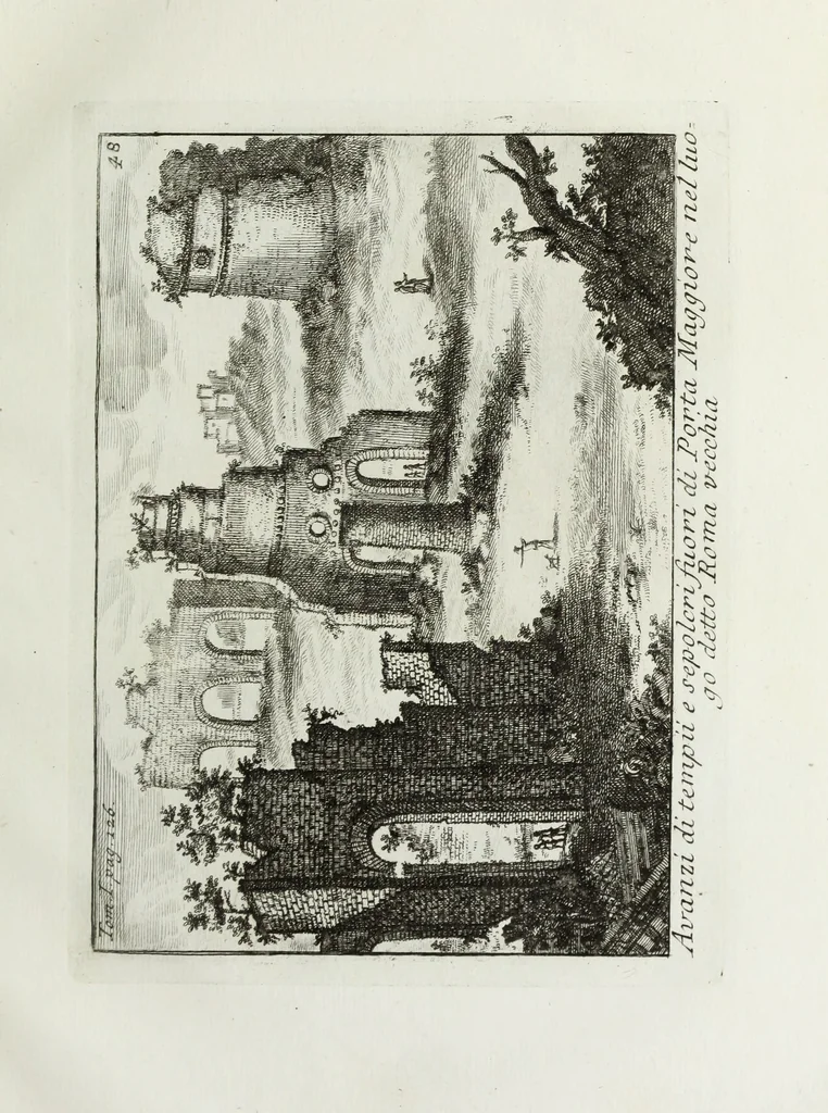 An illustration from Accurata e succinta descrizione topografica delle antichità di Roma, 1763, leaf 266