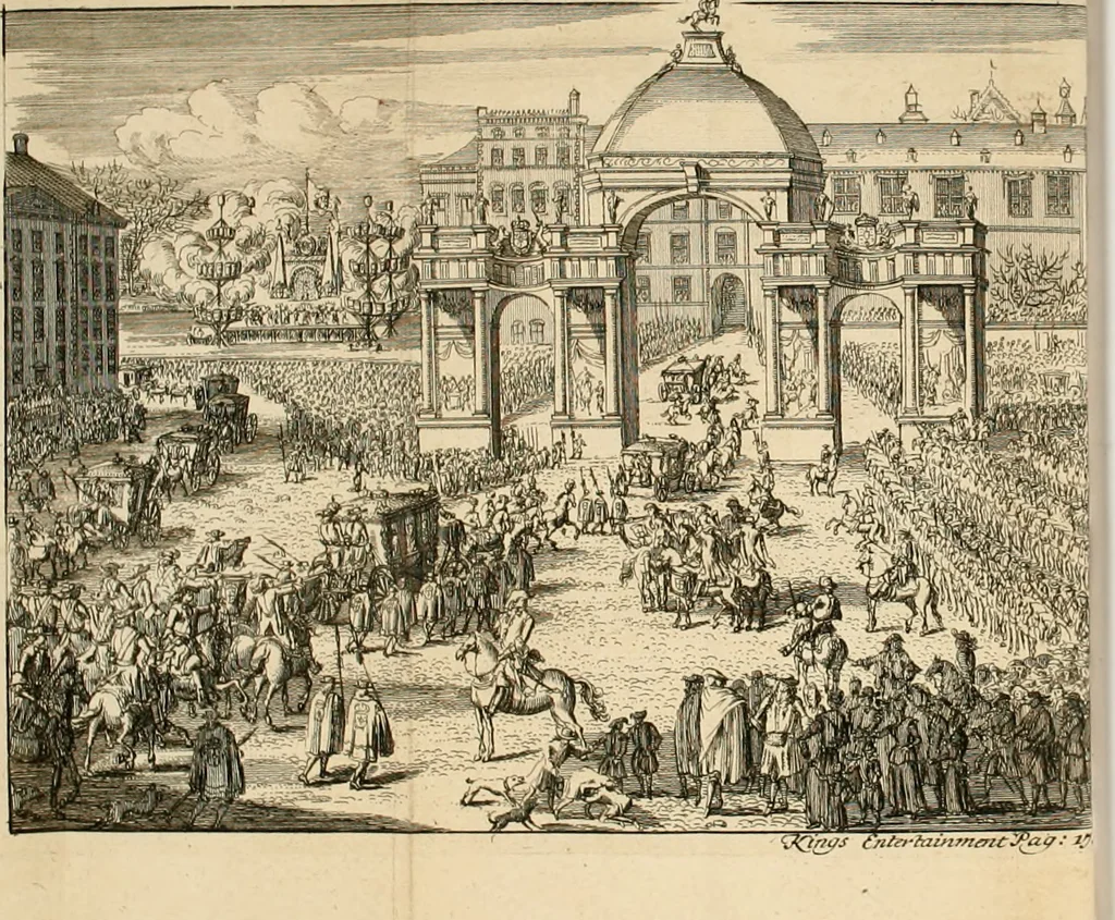 An illustration from An accurate description of the United Netherlands, and of the most considerable parts of Germany, Sweden, & Denmark : containing a succinct account of what is most remarkable in these countries, and necessary instructions for travellers : together with An exact relation of the entertainment of His Most Sacred Majesty King William at The Hague, 1691, leaf 34