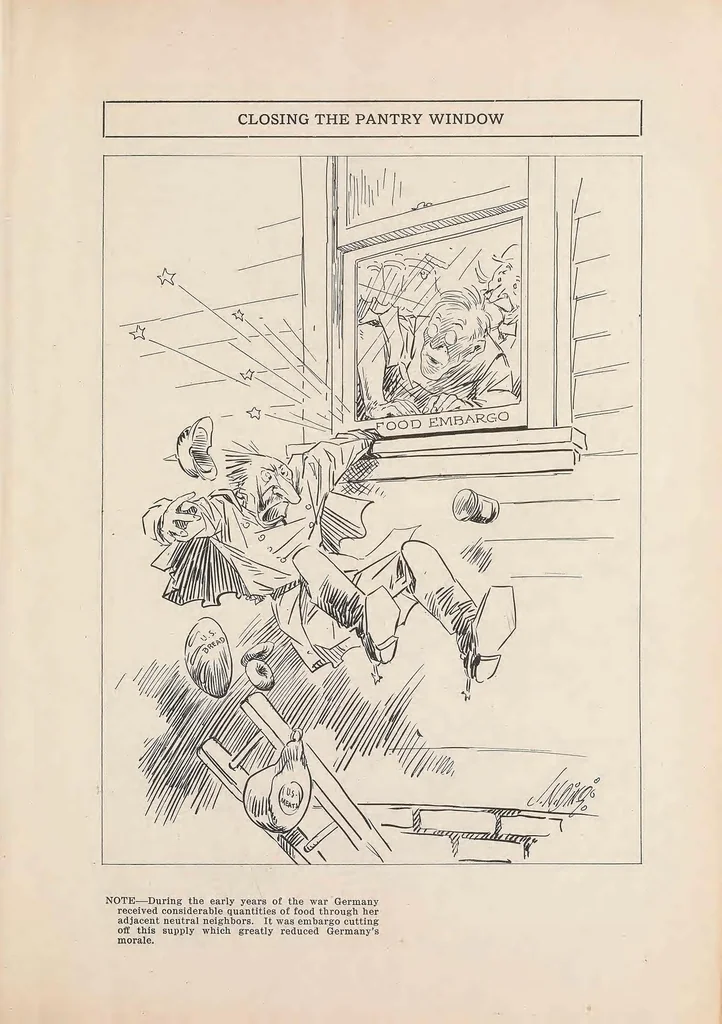 An illustration from Aces and kings : cartoons from the Des Moines Register, 1918, leaf 23