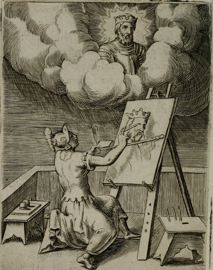 An illustration from Achillis Bocchii Bonon. Symbolicarum quaestionum, de vniuerso genere, quas serio ludebat, libri quinque, 1574, leaf 103