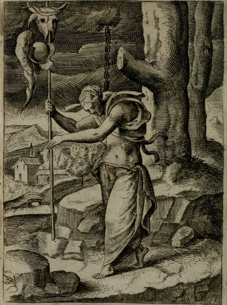 An illustration from Achillis Bocchii Bonon. Symbolicarum quaestionum, de vniuerso genere, quas serio ludebat, libri quinque, 1574, leaf 157