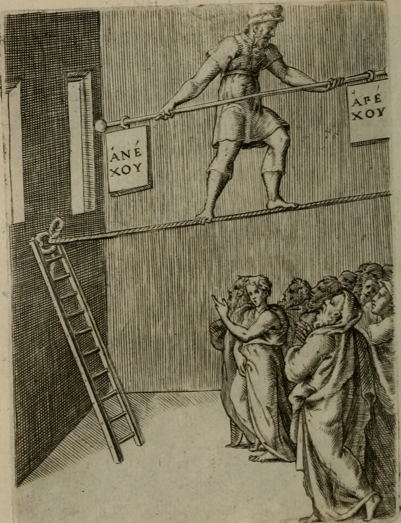 An illustration from Achillis Bocchii Bonon. Symbolicarum quaestionum, de vniuerso genere, quas serio ludebat, libri quinque, 1574, leaf 173