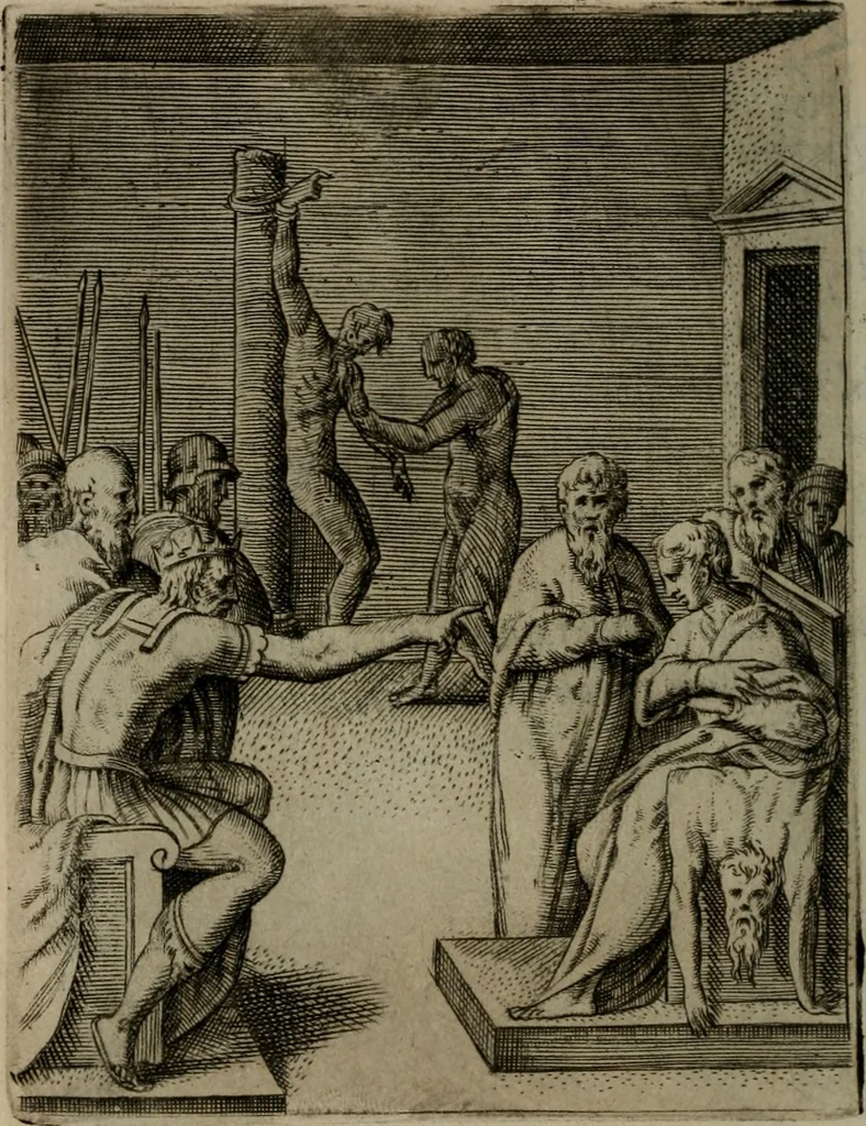 An illustration from Achillis Bocchii Bonon. Symbolicarum quaestionum, de vniuerso genere, quas serio ludebat, libri quinque, 1574, leaf 175