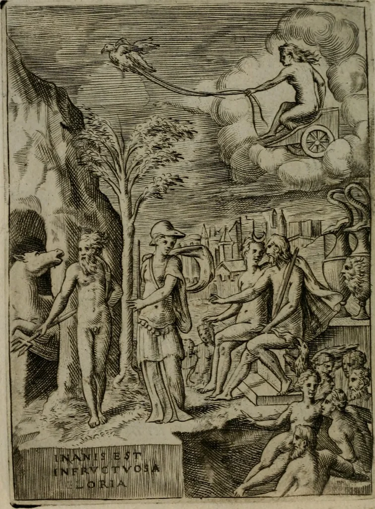 An illustration from Achillis Bocchii Bonon. Symbolicarum quaestionum, de vniuerso genere, quas serio ludebat, libri quinque, 1574, leaf 191