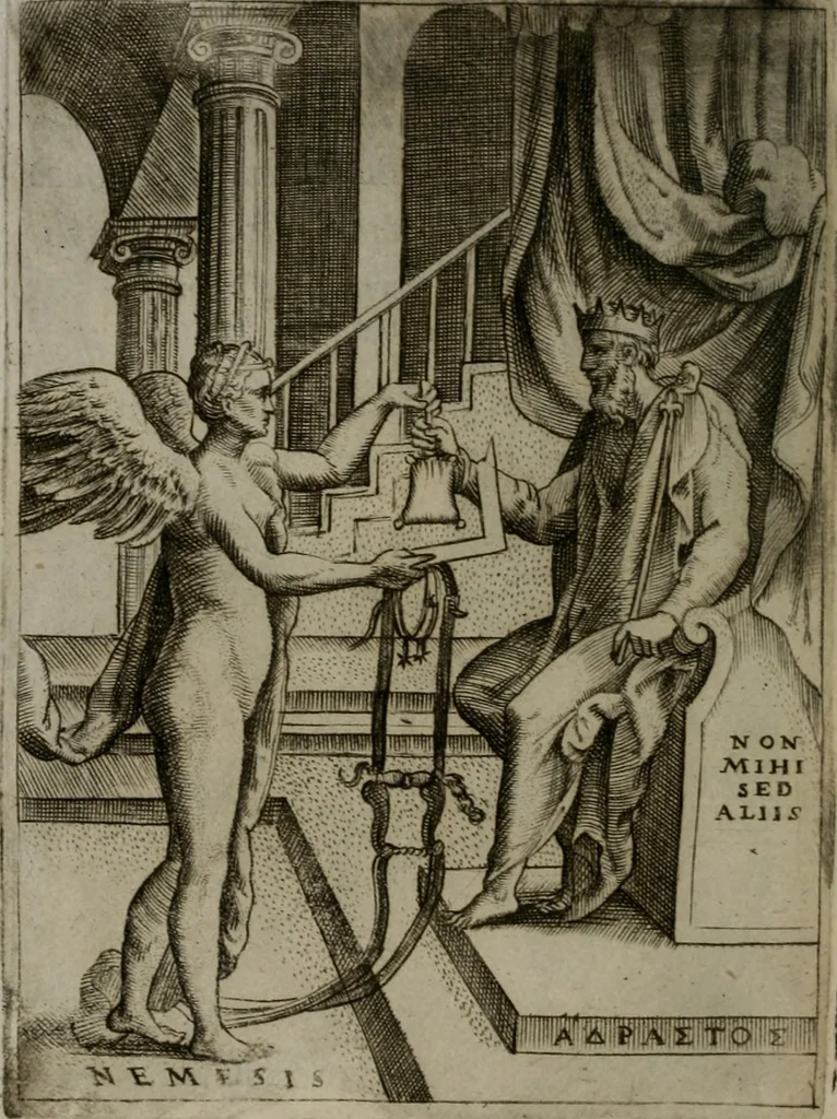 An illustration from Achillis Bocchii Bonon. Symbolicarum quaestionum, de vniuerso genere, quas serio ludebat, libri quinque, 1574, leaf 195