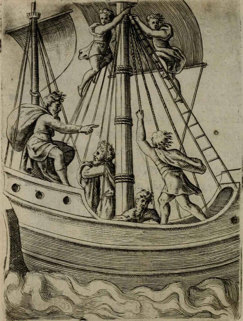An illustration from Achillis Bocchii Bonon. Symbolicarum quaestionum, de vniuerso genere, quas serio ludebat, libri quinque, 1574, leaf 209