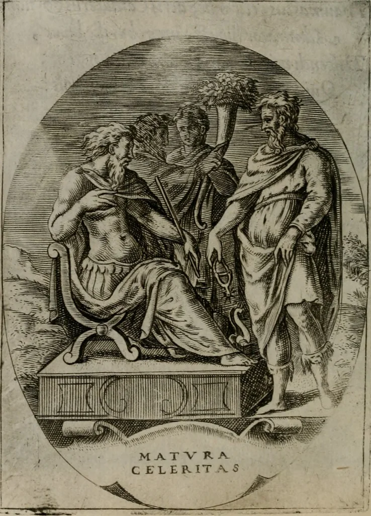 An illustration from Achillis Bocchii Bonon. Symbolicarum quaestionum, de vniuerso genere, quas serio ludebat, libri quinque, 1574, leaf 225