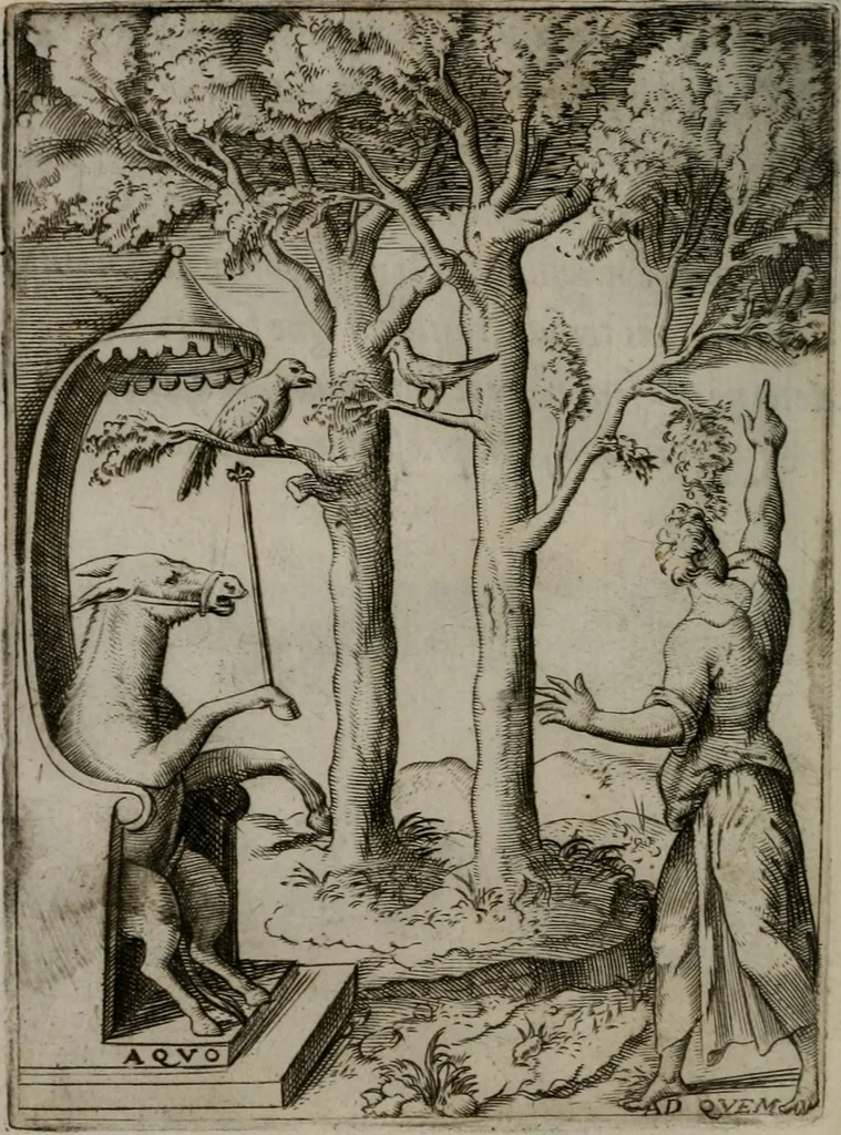 An illustration from Achillis Bocchii Bonon. Symbolicarum quaestionum, de vniuerso genere, quas serio ludebat, libri quinque, 1574, leaf 241