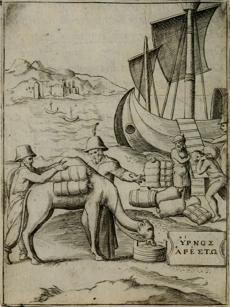 An illustration from Achillis Bocchii Bonon. Symbolicarum quaestionum, de vniuerso genere, quas serio ludebat, libri quinque, 1574, leaf 253