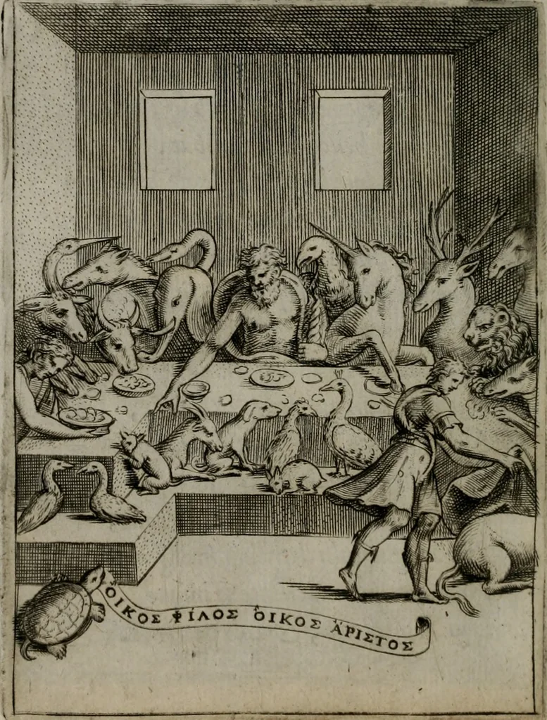 An illustration from Achillis Bocchii Bonon. Symbolicarum quaestionum, de vniuerso genere, quas serio ludebat, libri quinque, 1574, leaf 283