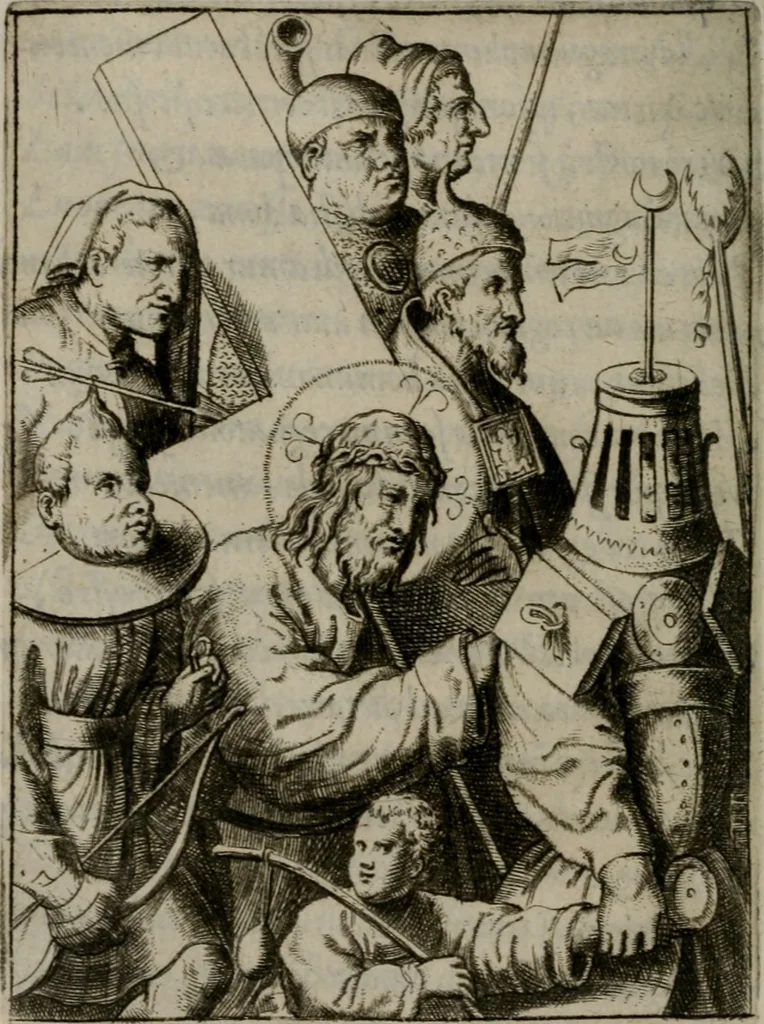 An illustration from Achillis Bocchii Bonon. Symbolicarum quaestionum, de vniuerso genere, quas serio ludebat, libri quinque, 1574, leaf 329