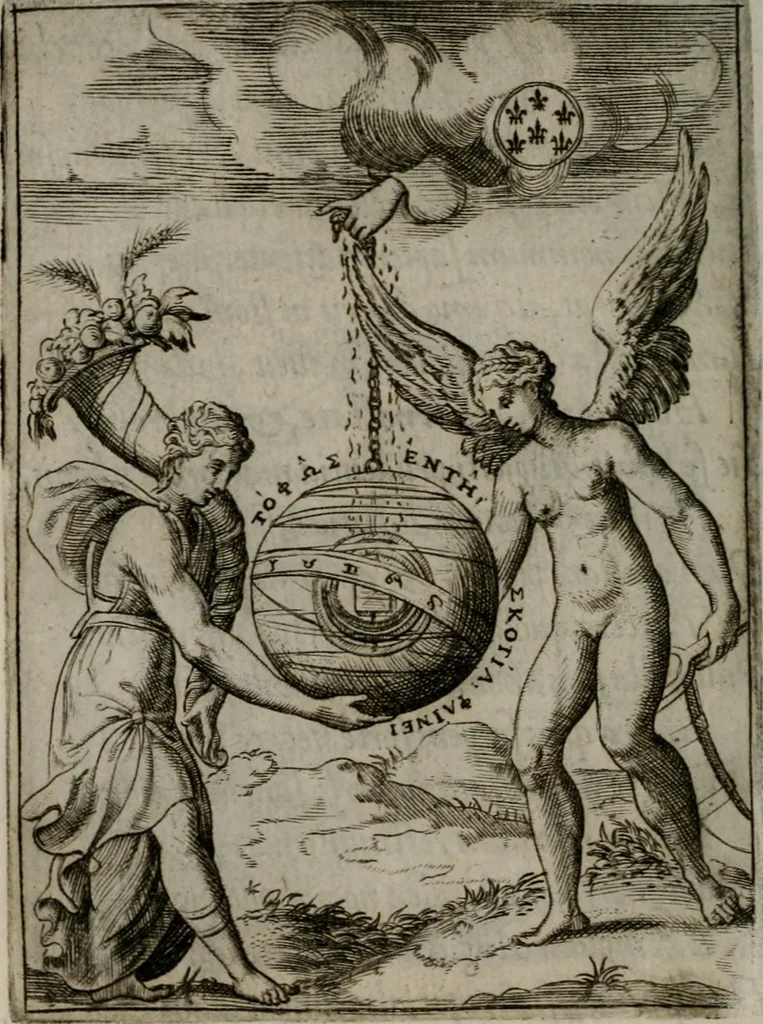 An illustration from Achillis Bocchii Bonon. Symbolicarum quaestionum, de vniuerso genere, quas serio ludebat, libri quinque, 1574, leaf 343