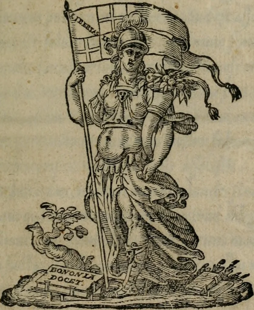An illustration from Achillis Bocchii Bonon. Symbolicarum quaestionum, de vniuerso genere, quas serio ludebat, libri quinque, 1574, leaf 4