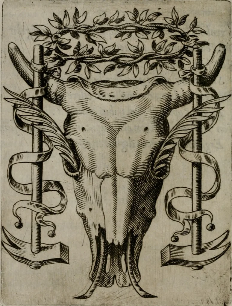 An illustration from Achillis Bocchii Bonon. Symbolicarum quaestionum, de vniuerso genere, quas serio ludebat, libri quinque, 1574, leaf 53