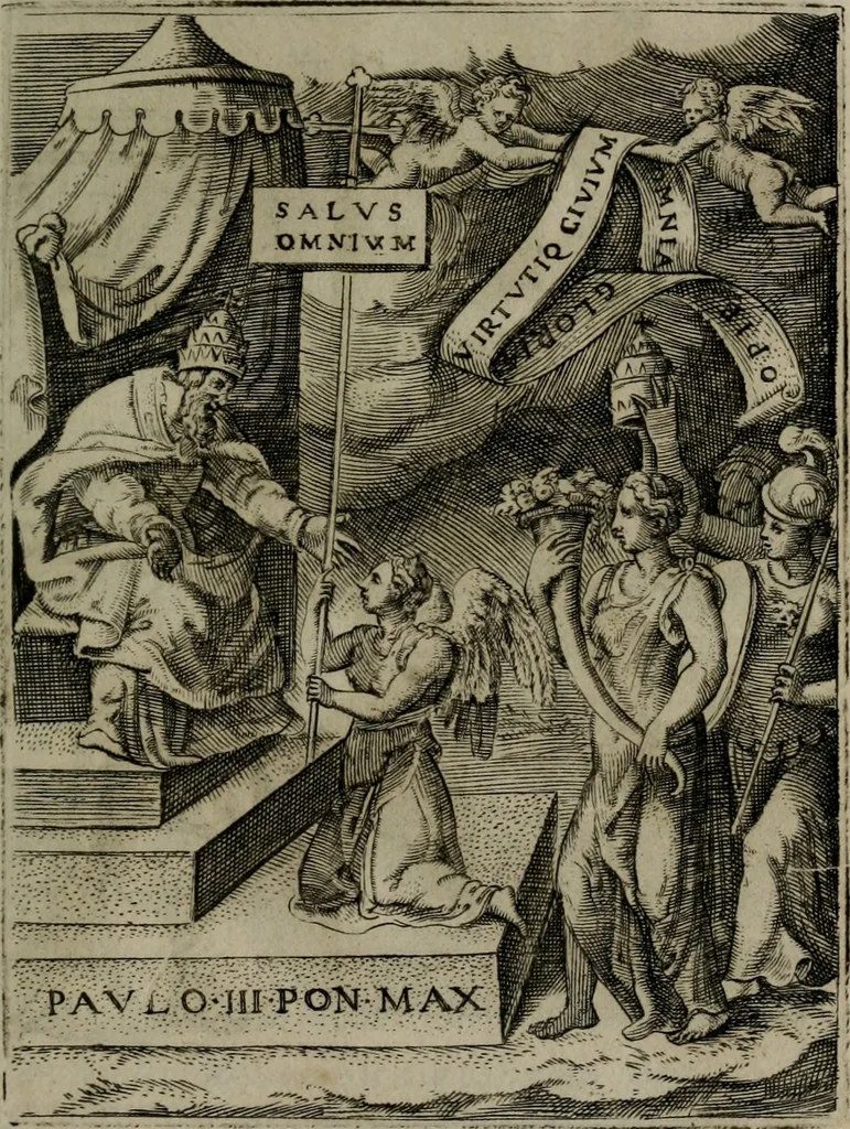An illustration from Achillis Bocchii Bonon. Symbolicarum quaestionum, de vniuerso genere, quas serio ludebat, libri quinque, 1574, leaf 62