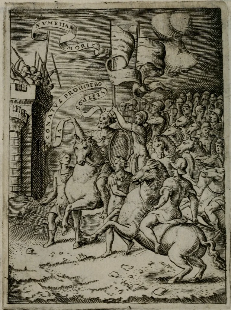 An illustration from Achillis Bocchii Bonon. Symbolicarum quaestionum, de vniuerso genere, quas serio ludebat, libri quinque, 1574, leaf 93