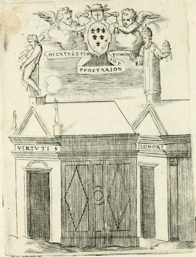 An illustration from Achillis Bocchii bonon. Symbolicarvm qvaestionvm de vniuerso genere, quas serio ludebat, libri qvinqve, 1574, leaf 127