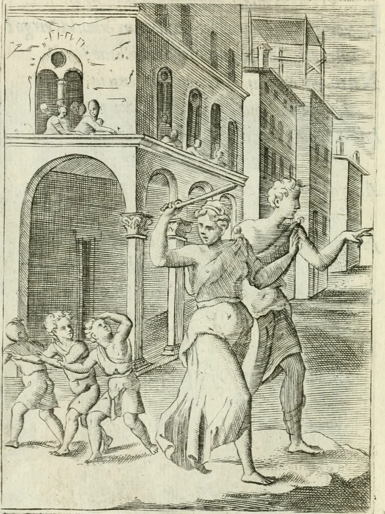 An illustration from Achillis Bocchii bonon. Symbolicarvm qvaestionvm de vniuerso genere, quas serio ludebat, libri qvinqve, 1574, leaf 135