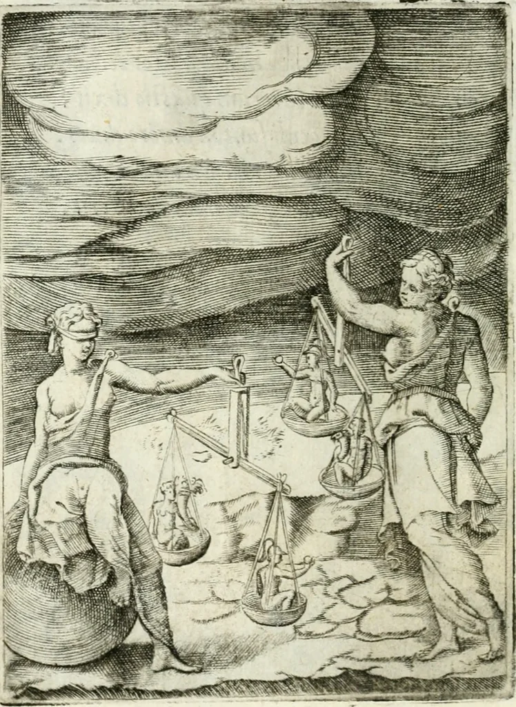 An illustration from Achillis Bocchii bonon. Symbolicarvm qvaestionvm de vniuerso genere, quas serio ludebat, libri qvinqve, 1574, leaf 143