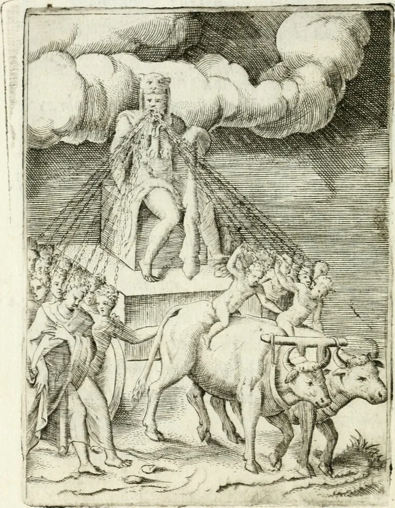 An illustration from Achillis Bocchii bonon. Symbolicarvm qvaestionvm de vniuerso genere, quas serio ludebat, libri qvinqve, 1574, leaf 147