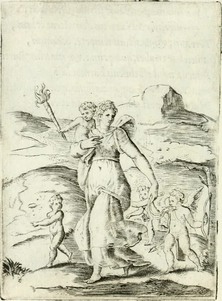 An illustration from Achillis Bocchii bonon. Symbolicarvm qvaestionvm de vniuerso genere, quas serio ludebat, libri qvinqve, 1574, leaf 155
