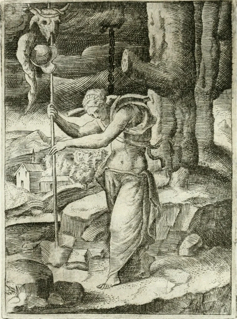 An illustration from Achillis Bocchii bonon. Symbolicarvm qvaestionvm de vniuerso genere, quas serio ludebat, libri qvinqve, 1574, leaf 161