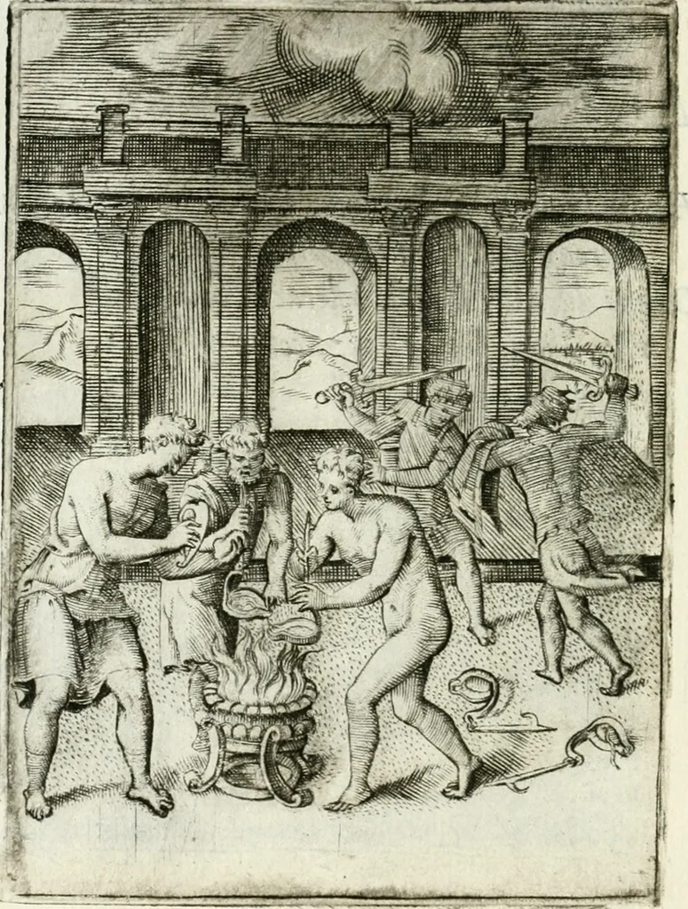 An illustration from Achillis Bocchii bonon. Symbolicarvm qvaestionvm de vniuerso genere, quas serio ludebat, libri qvinqve, 1574, leaf 163