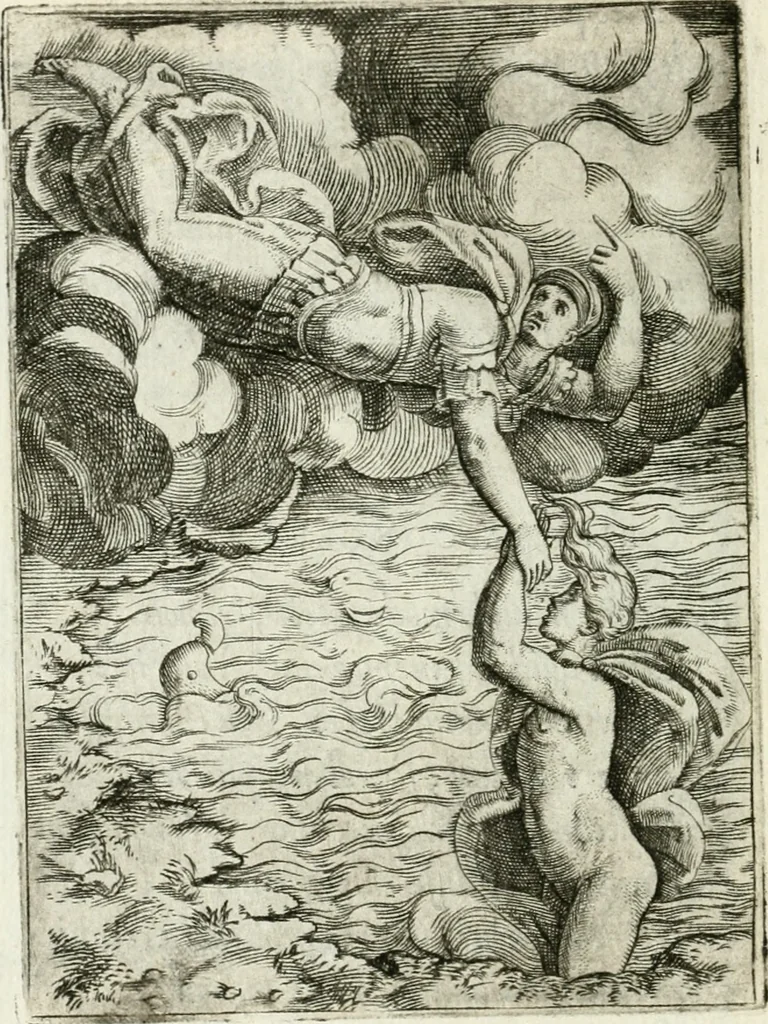 An illustration from Achillis Bocchii bonon. Symbolicarvm qvaestionvm de vniuerso genere, quas serio ludebat, libri qvinqve, 1574, leaf 165