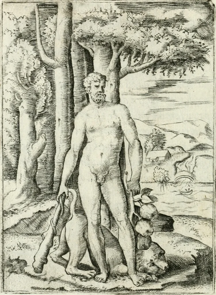 An illustration from Achillis Bocchii bonon. Symbolicarvm qvaestionvm de vniuerso genere, quas serio ludebat, libri qvinqve, 1574, leaf 173