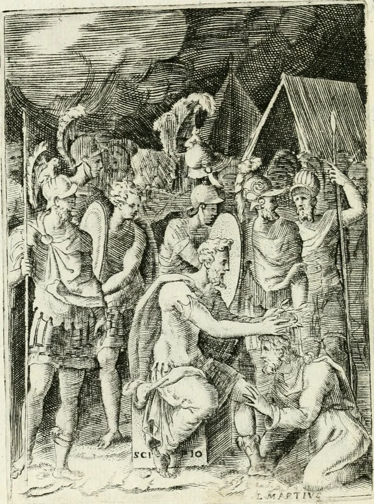 An illustration from Achillis Bocchii bonon. Symbolicarvm qvaestionvm de vniuerso genere, quas serio ludebat, libri qvinqve, 1574, leaf 175