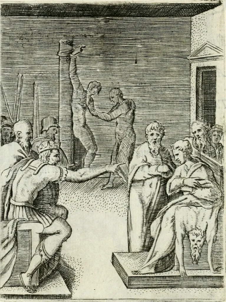 An illustration from Achillis Bocchii bonon. Symbolicarvm qvaestionvm de vniuerso genere, quas serio ludebat, libri qvinqve, 1574, leaf 179