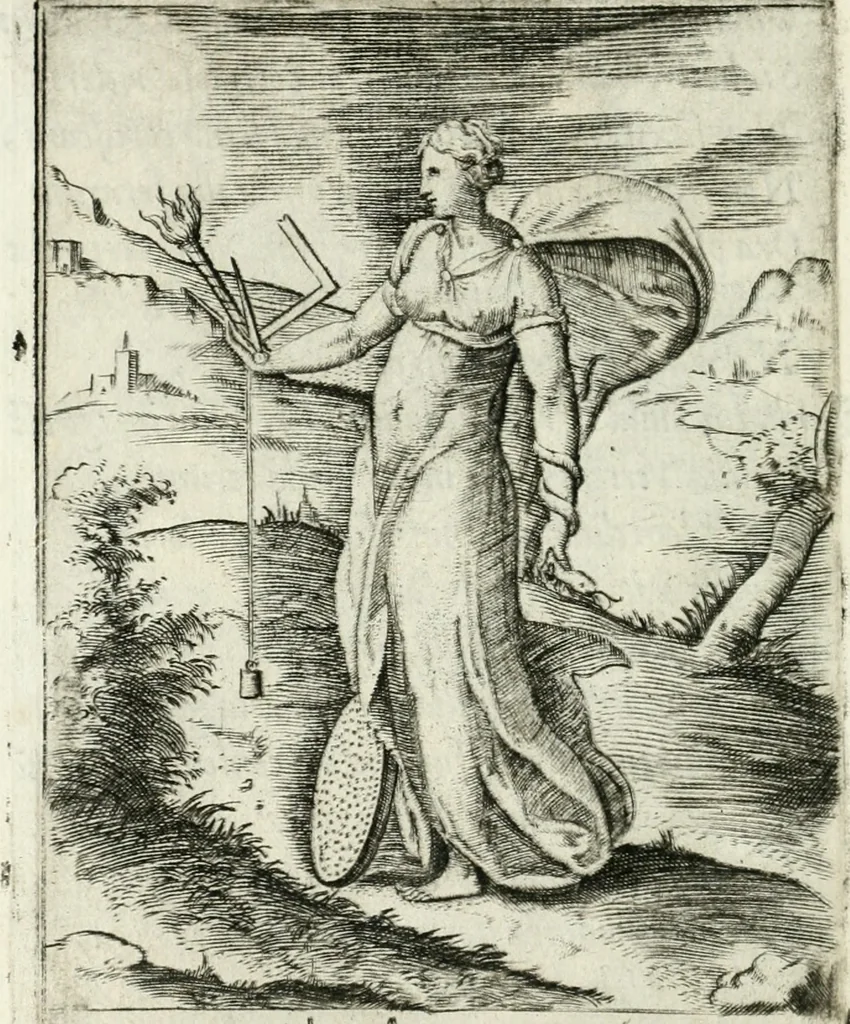 An illustration from Achillis Bocchii bonon. Symbolicarvm qvaestionvm de vniuerso genere, quas serio ludebat, libri qvinqve, 1574, leaf 187