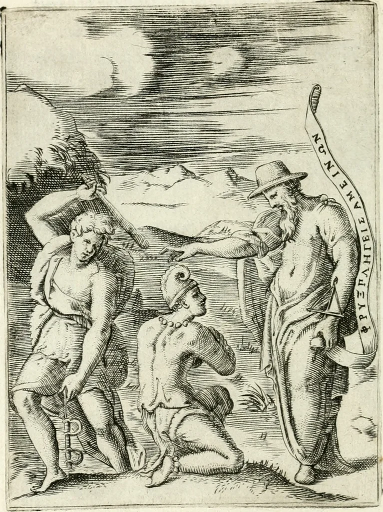 An illustration from Achillis Bocchii bonon. Symbolicarvm qvaestionvm de vniuerso genere, quas serio ludebat, libri qvinqve, 1574, leaf 203