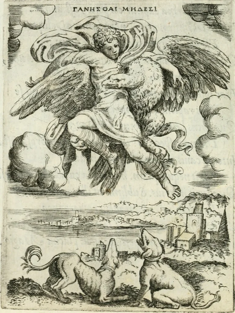 An illustration from Achillis Bocchii bonon. Symbolicarvm qvaestionvm de vniuerso genere, quas serio ludebat, libri qvinqve, 1574, leaf 223