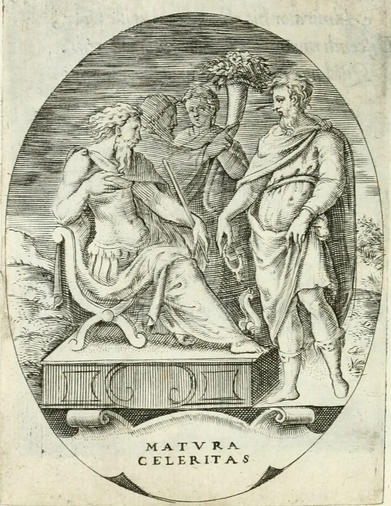 An illustration from Achillis Bocchii bonon. Symbolicarvm qvaestionvm de vniuerso genere, quas serio ludebat, libri qvinqve, 1574, leaf 229