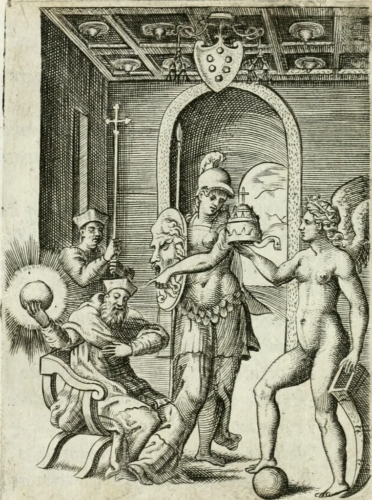 An illustration from Achillis Bocchii bonon. Symbolicarvm qvaestionvm de vniuerso genere, quas serio ludebat, libri qvinqve, 1574, leaf 289